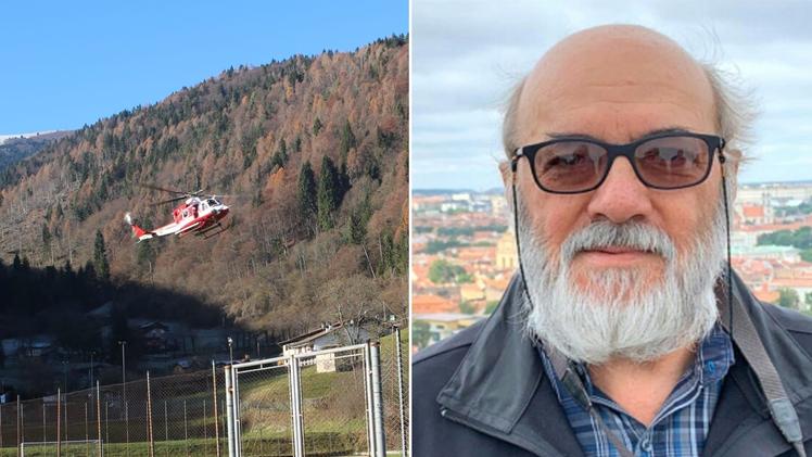 Per le ricerche di Paolo Tramontin si è alzato in volo anche l'elicottero dei vigili del fuoco