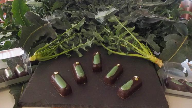 I cioccolatini al broccolo fiolaro sono la novità della 21a edizione. COLORFOTO