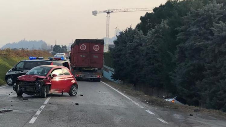 L'incidente in via Montorso (foto Facebook Città di Arzignano)
