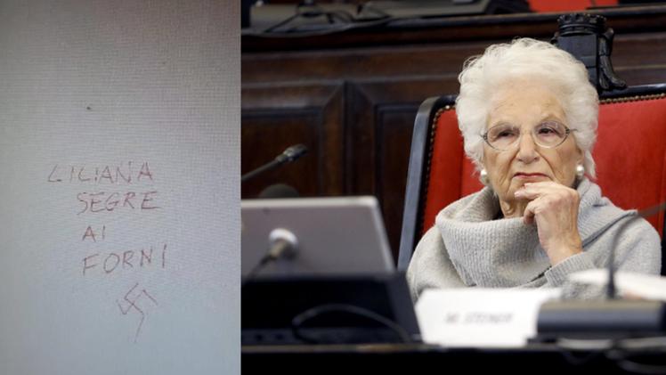 Liliana Segre e la scritta comparsa in una palazzina a Vicenza