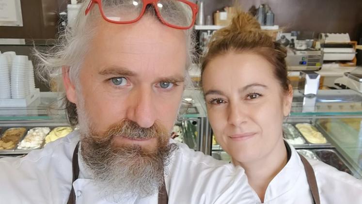 Paolo Ribolli e Sonia Bertoldo sono i titolari della gelateria "Il Gelato & Co" ad Alte di Montecchio