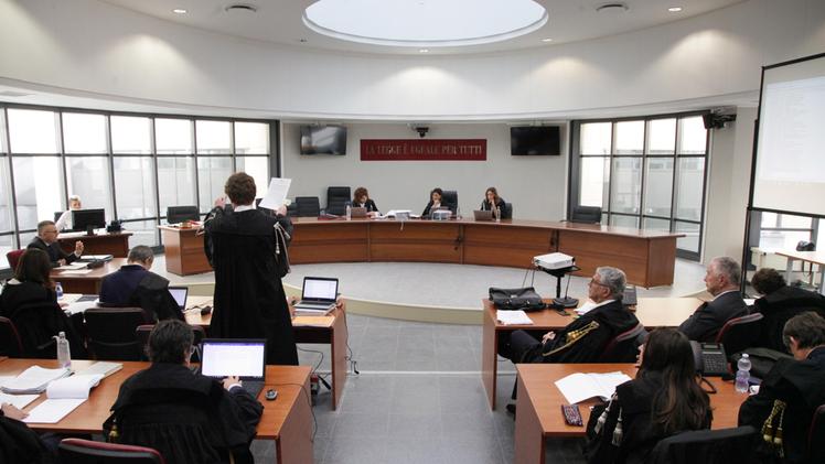 Un'aula del tribunale penale di Vicenza. ARCHIVIO