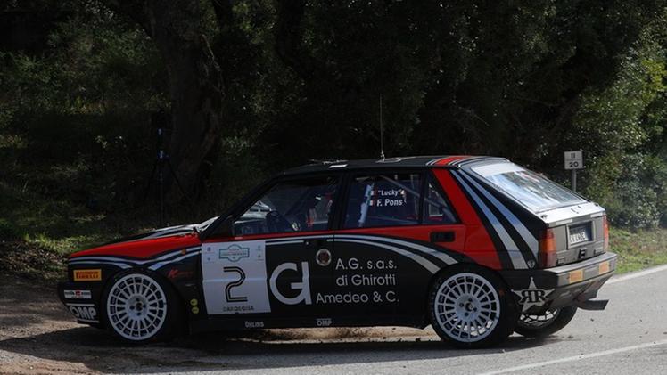 La Lancia Delta Integrale preparata dalla K-Sport che ha dominato nel rally Costa Smeralda
