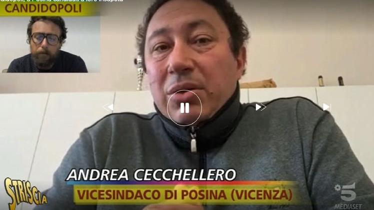 Il vicesindaco di Posina, Andrea Cecchellero (Video "Striscia La Notizia").