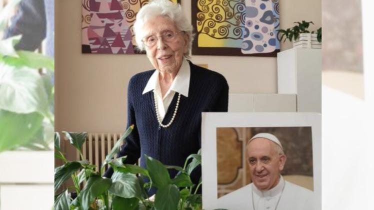 Luisa Biondo, 98 anni, ospite a "Villa Serena"