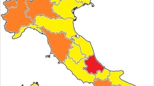 La nuova mappa dei colori dell'Italia