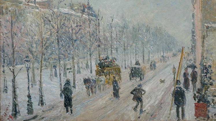 Camille Pissarro, Les Boulevards extérieurs. Effet de neige, 1879