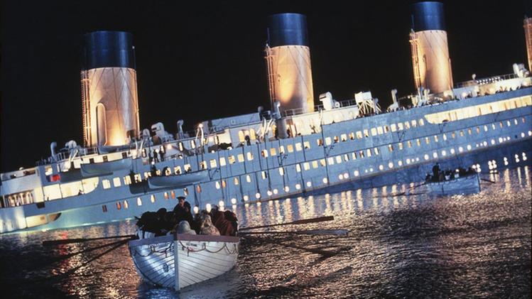 Una scena del film "Titanic" di James Cameron