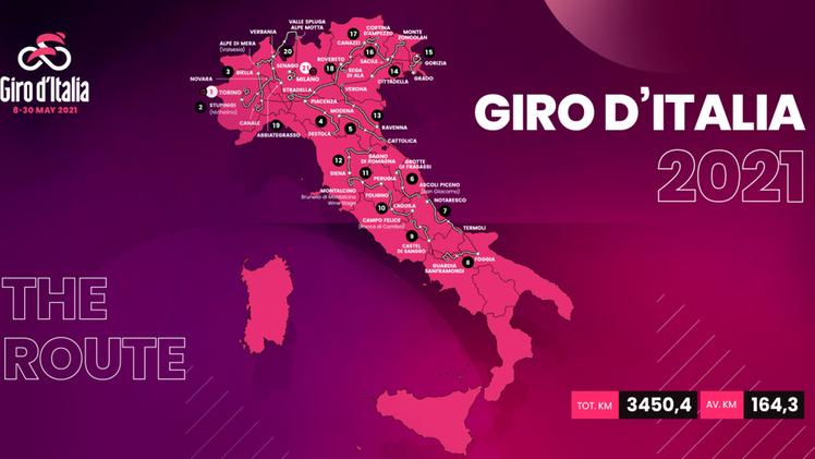Il Giro d'Italia 2021 (foto Twitter @giroditalia)