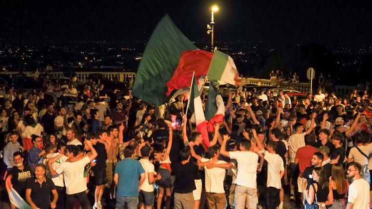 Tutti a Monte Berico dopo la vittoria della Nazionale agli Europei domenica scorsa