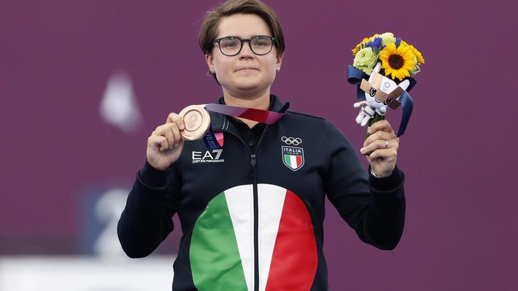 Lucilla Boari, medaglia di bronzo nell'arco (Foto EPA/KIYOSHI OTA)