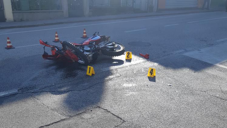 La moto coinvolta nell'incidente avvenuto a Schio lunedì 6 settembre