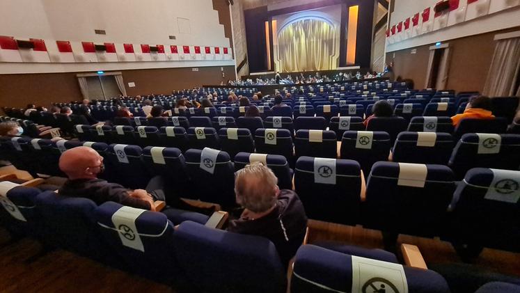 Le sale dei teatri e dei cinema aspettano finalmente il ritorno al 100 per cento della capienza (Foto Ceccon)