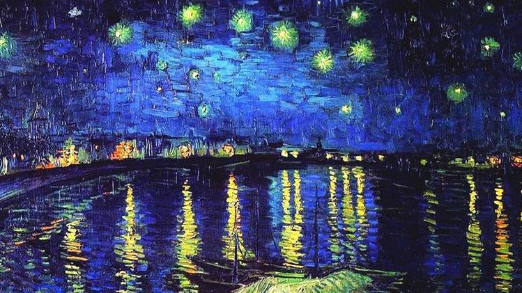 Vincent Van Gogh, "Notte stellata sul Rodano"