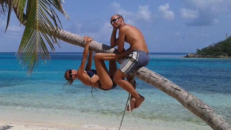 Silvia e Marco in una splendida isola caraibica