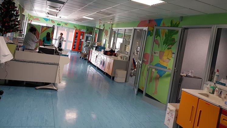 Il reparto Il reparto di terapia intensiva pediatrica dell’ospedale San Bortolo