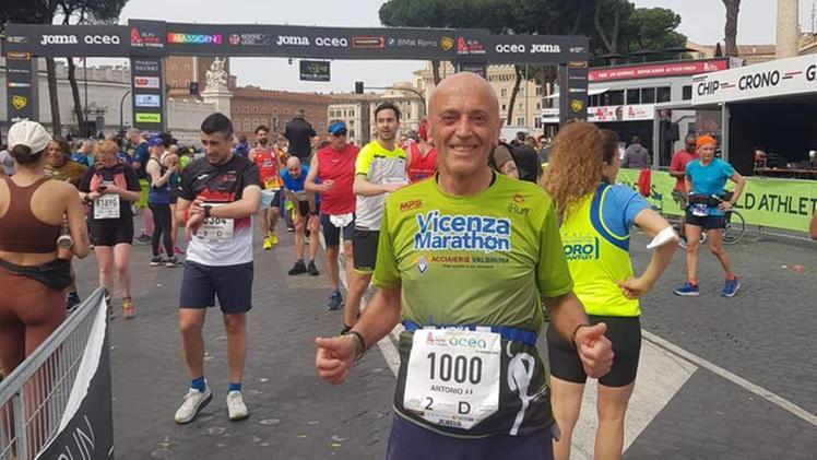 Antonio Grotto, ex imprenditore thienese, ha da poco festeggiato la sua millesima maratona