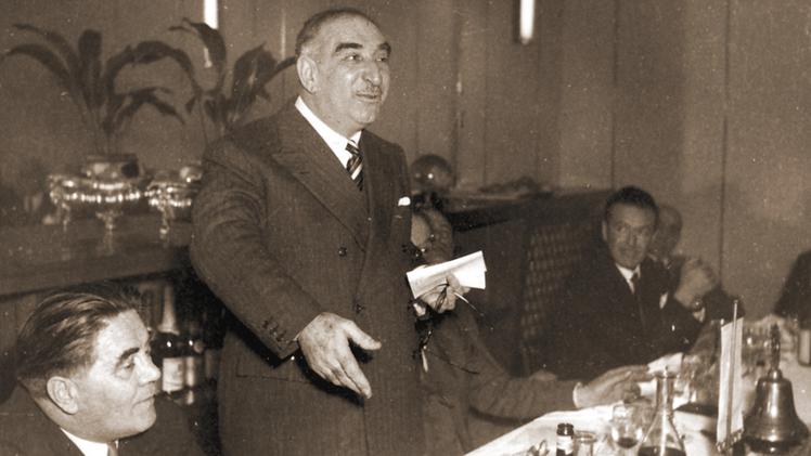 Gaetano Marzotto al Rotary club di Vicenza: fu il primo presidente nel 1934