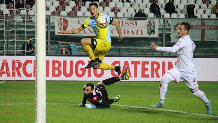 Padova-Arzignano, il tocco di Fyda per il gol del definitivo 2-2