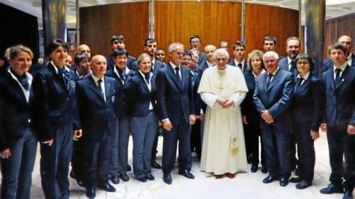La delegazione bassanese con papa Benedetto XVI