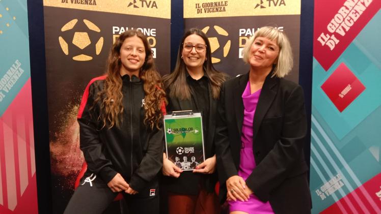 Vicenza Calcio Femminile: Martina Montemezzo e Erika Maran con la giornalista Anna Fabrello