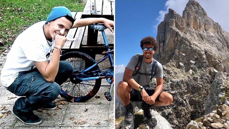 Le vittime della valanga in Norvegias: Pietro De Bernardini, 25 anni, di Isola Vicentina e Matteo Cazzola, 35 anni, di Vicenza